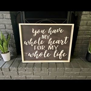 SOLD Wood Love Quote sign for home/wedding